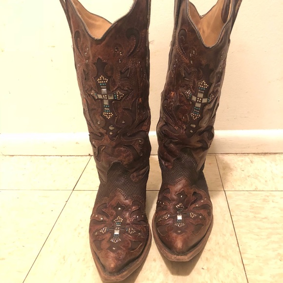 Shoes - Women's Corral Vinatage Boots Style C1104 Python